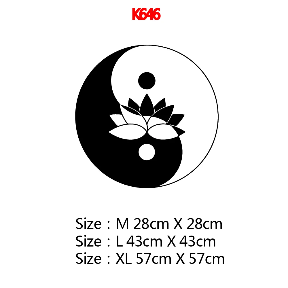 1PC Creative Tai Chi Waterproof Wall Stickers Wall Art Decor Living Room Decor Vinyl Art Decal