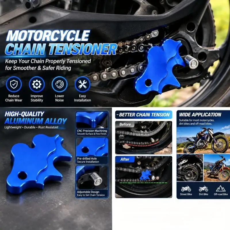 Motorcycle Rear Sprocket Jammer Tool 08-0642 High Hardness for Locking Chain to Sprockets Off-Road Dirt Bike Garage Repair Use