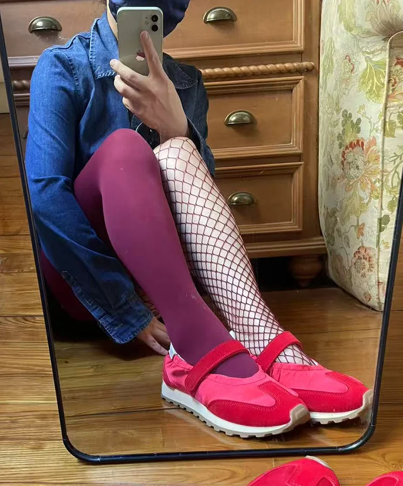 2026 Frühjahr/Sommer Damen 80D D-Strumpfhose, einbeinige Netzstrumpfhose, asymmetrische Strumpfhose, kombinierbare Strumpfhose – Detail 14