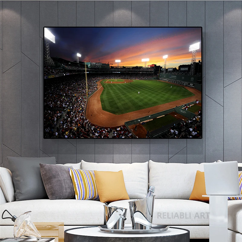 Fenway Park Sports Game Prints Canvas Painting Wall Art Landscape Artwork Picture Posters for Living Room Office Home Decor