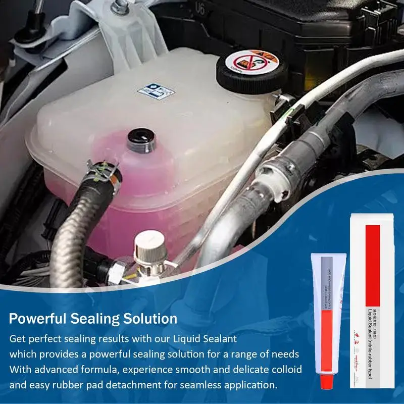 

Liquid Sealant 80g Waterproof Radiator Bonding Sealant Bonding And Sealing High Temperature Resistant Sealant Car Threaded Water