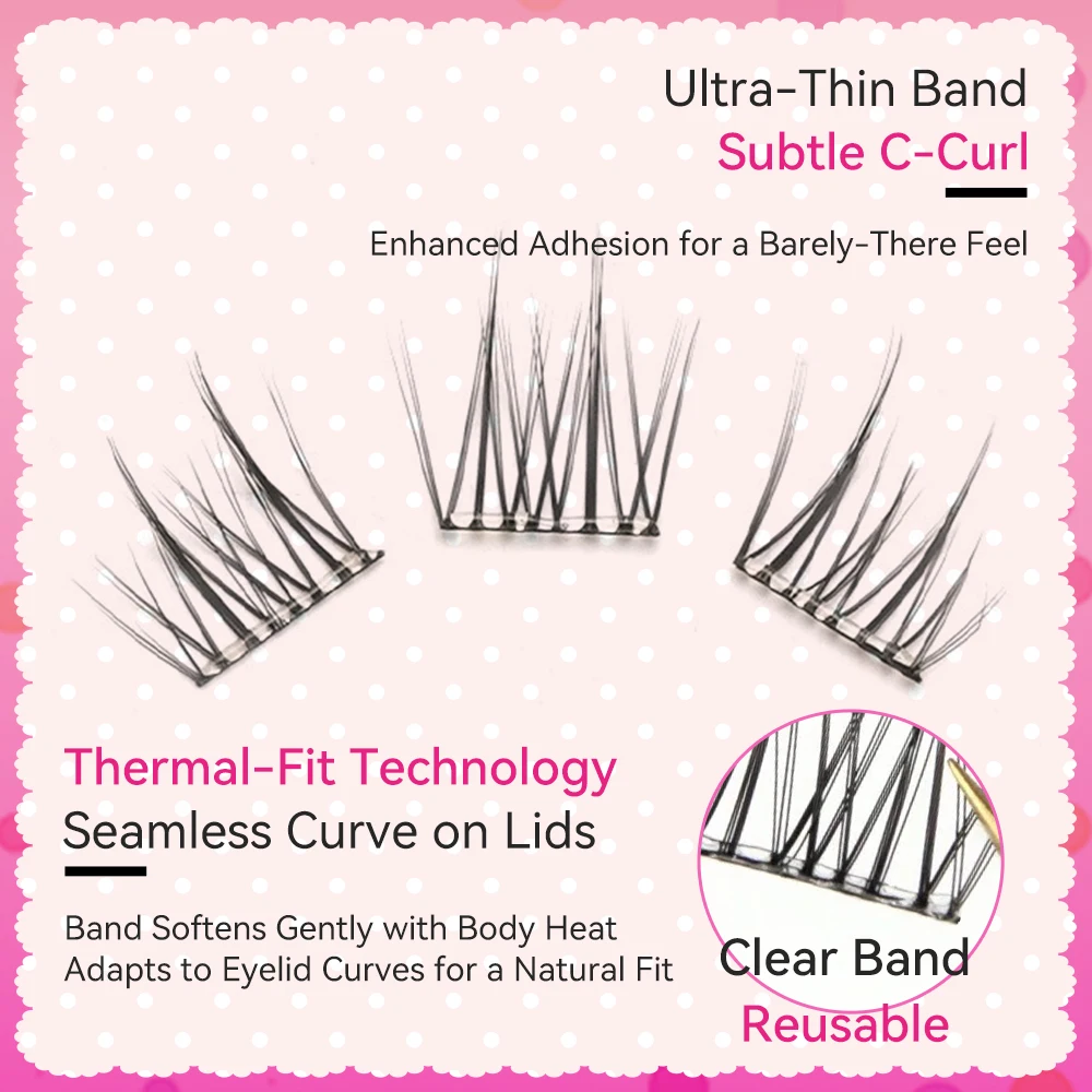 イエリックス 10列 セルフ接着まつげ 韓国風ひまわりまつげ ナチュラル グルーフリーつけまつげ クラスタ DIYまつげエクステ メイクアップ