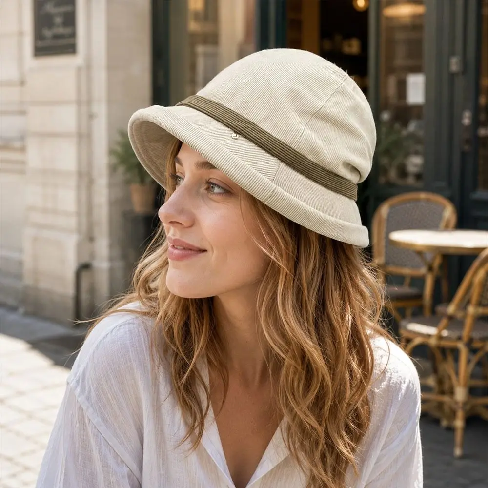 Casual Thicken Corduroy Bucket Hat Cold-Proof Ear Protection Winter Hat Vintage Versatile Fisherman Hat for Women