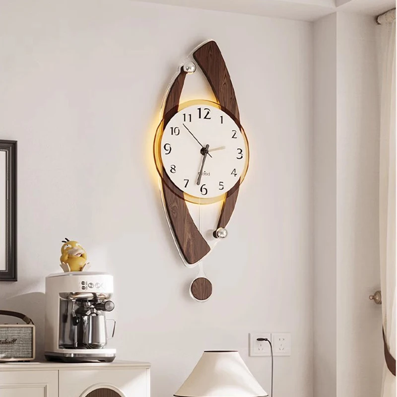 Luxury Design Clocks Wall Modern Digital Simple Hanging Clock Wall Wood Vintage Relogio De Parede Digital Room Decorarion