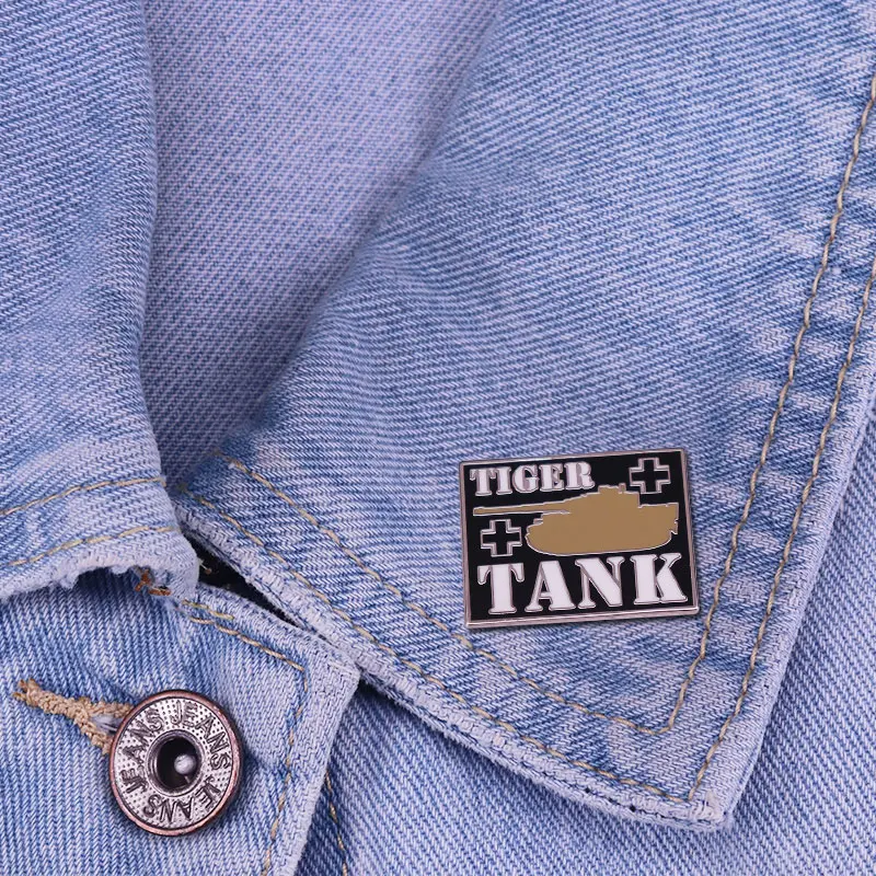 الملك النمر تانك التلبيب دبوس ، الألمانية المدرعة القتال مركبة ، شارة بروش ، مجوهرات ريترو #5