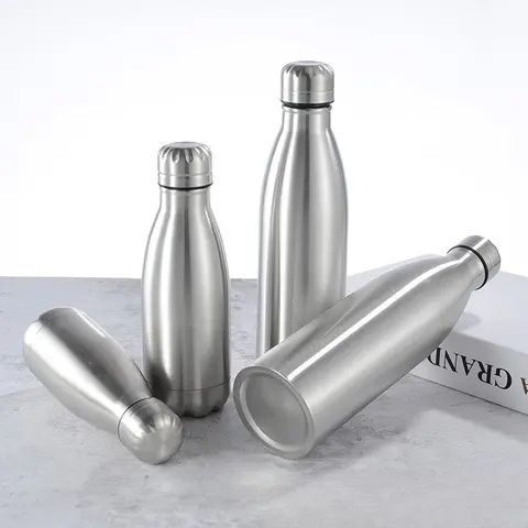 Single Layer Stainless Steel Canteen Kettle Outdoor Camping Hiking Water Bottle Portable Large Capacity Leakproof Drinking Bottl