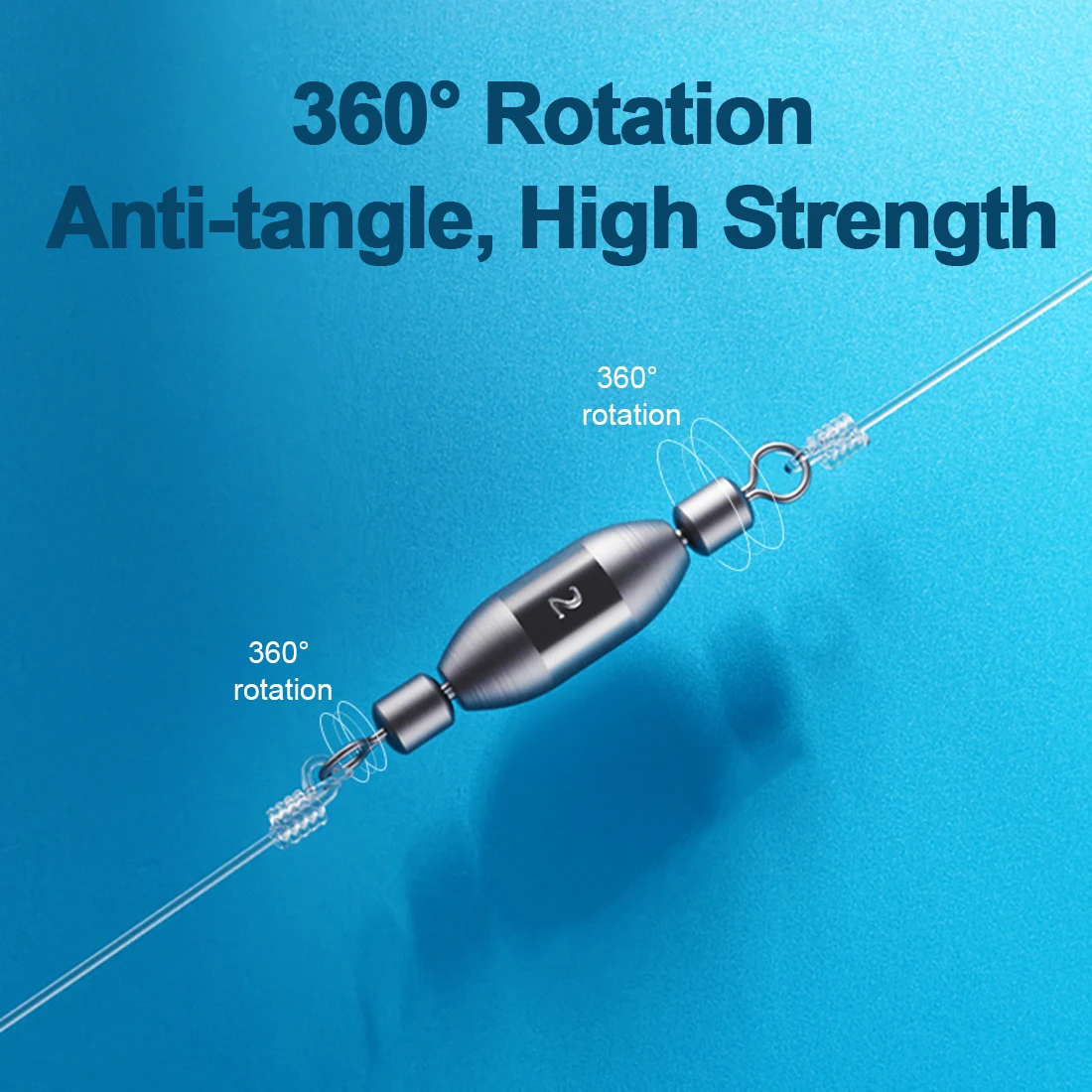 FishTrip 1~10Pcs Fishing Weight Sinkers with Rolling Swivel Stainless Steel for Drop & Bottom, Fishing Line & Lure Connect