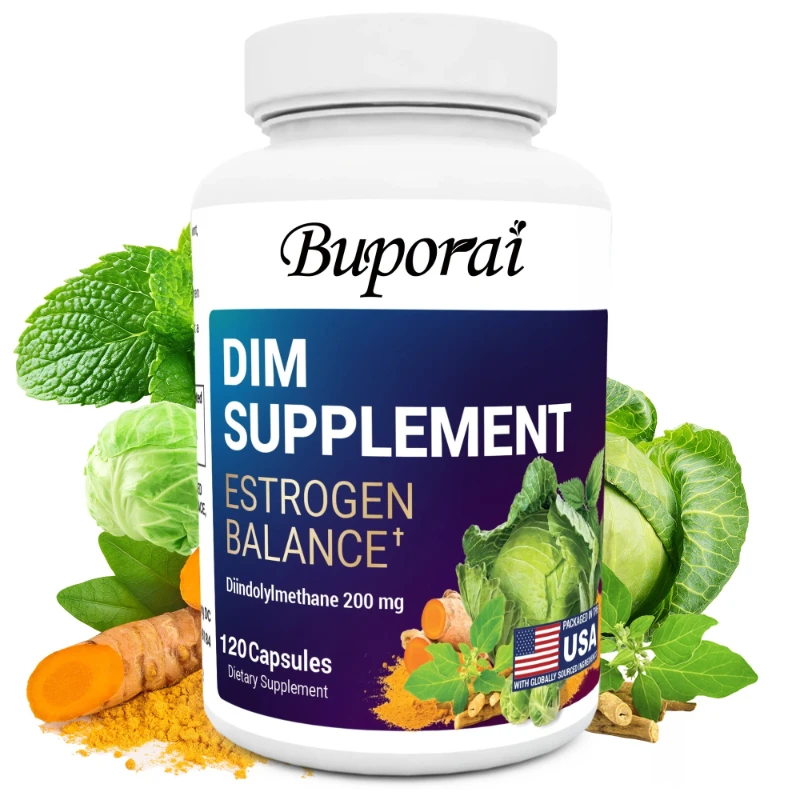 

DIM Supplement 200mg - Helps Maintain Female Hormonal Balance and Relieve Menstrual Symptoms and Menopausal Discomfort