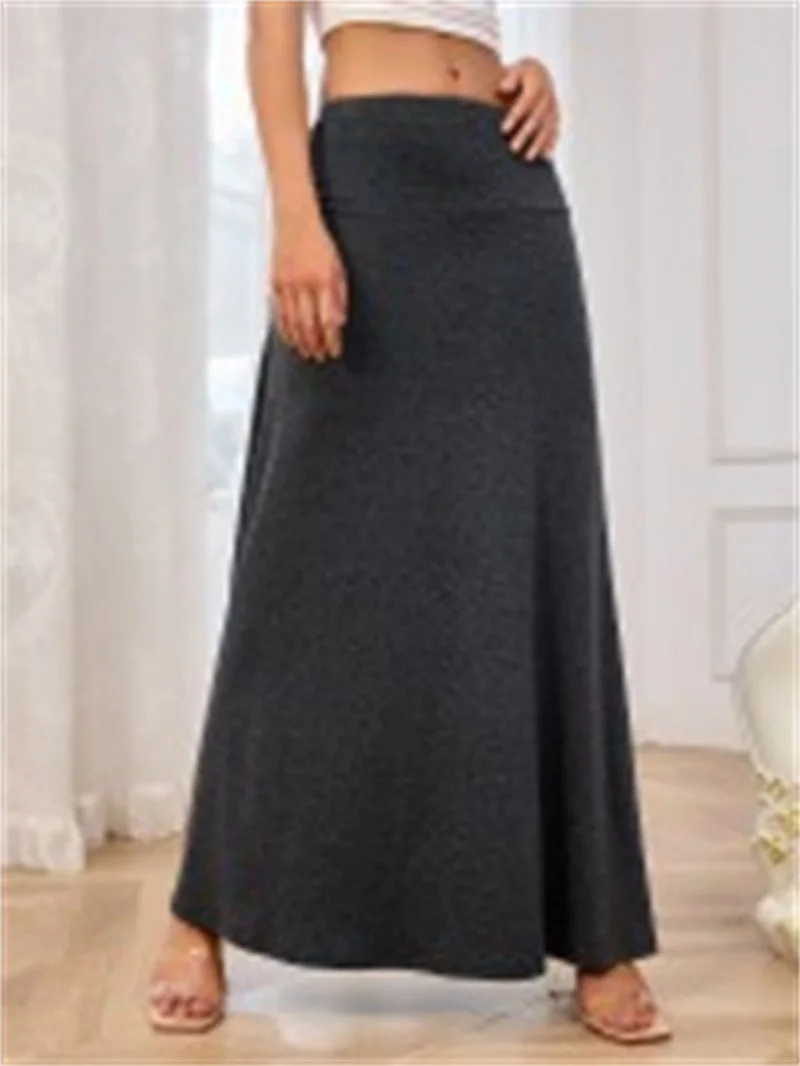 

Knit Fluttering Women Skirt Comfortable Texture Dress Multiple Colors Pattern Width Positive Dress Half Skirt Newest In Stock