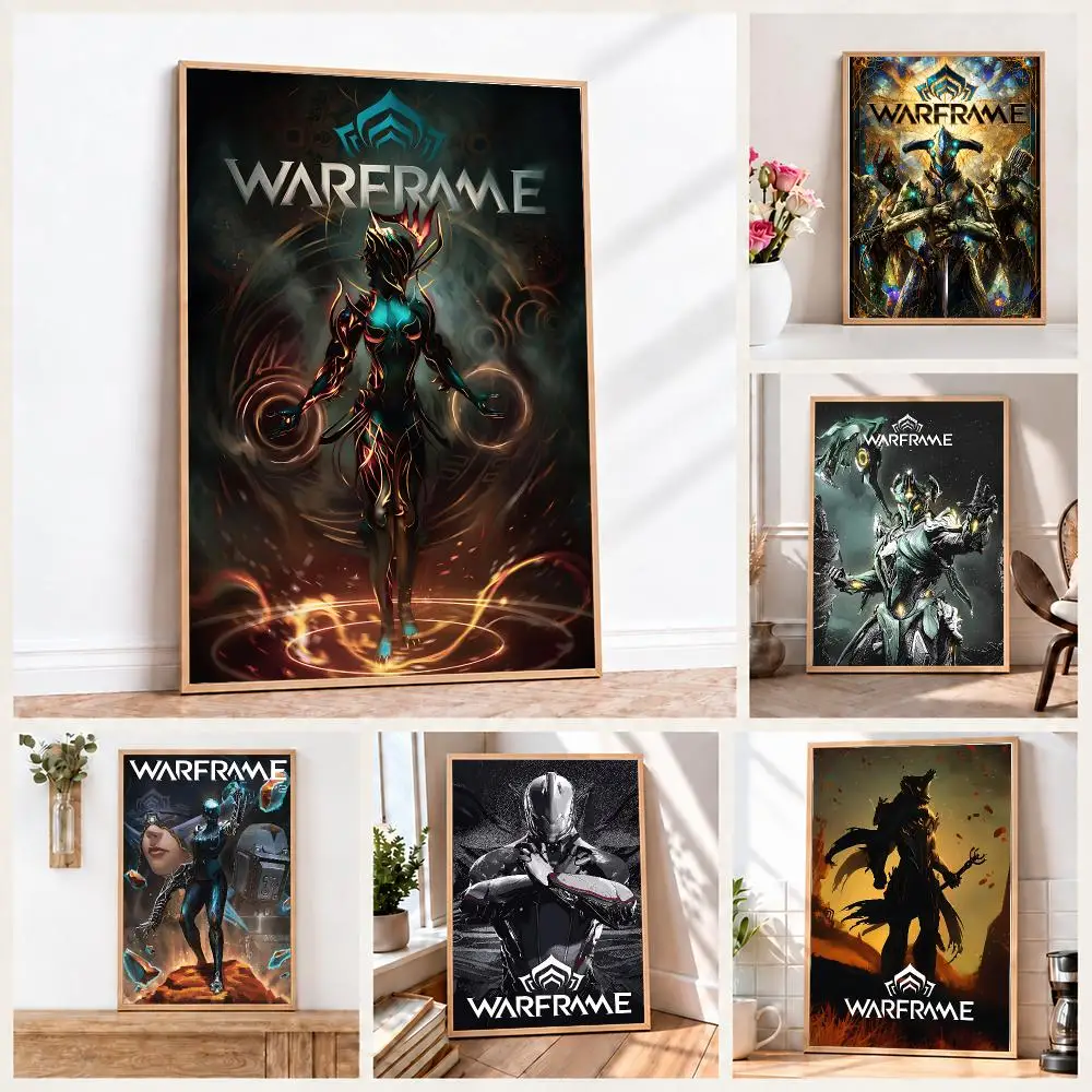 Sci-Fi Action Game W-Warframe Poster Wall Art Print Sticker for Bedroom Living Room Dorm Office Modern Home Decor