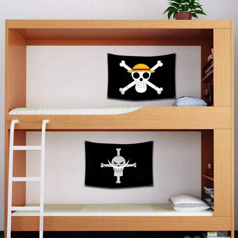 One Piece Flag Luffy Zoro Bedroom Decoration Walls Flags Hot Cartoon Anime Graphic Print Living Room Fashion Decor Party Gifts