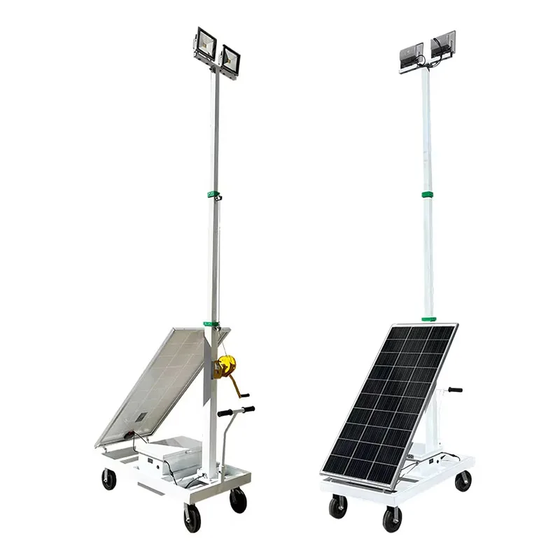 Customized 1000W Portable Lighthouse Metal Lamp Practical Air-Cooled Diesel Mobile Trailer Lifting Lighthouse