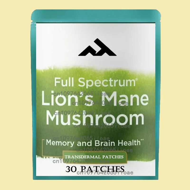 

Прозрачные пластыри Lion's Mane Mushroom с кордицепсами, усилением гриба рейши и энергией, 30 пластырей