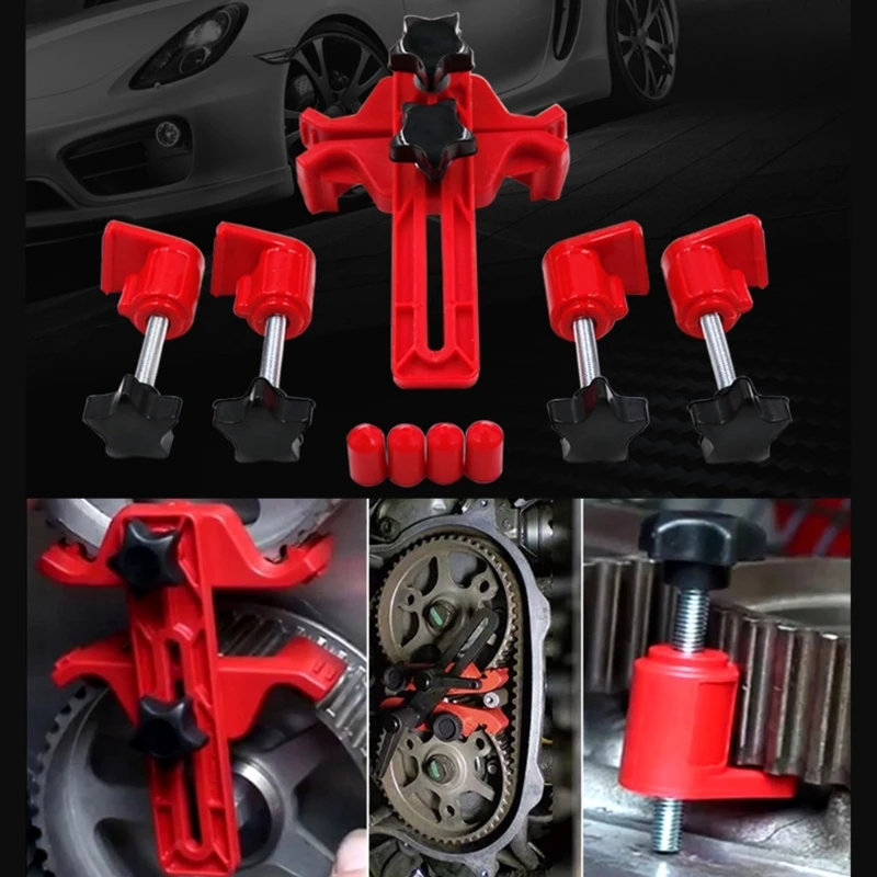 Camshaft Locking Tool Engine Cam Gear Lock Timing Belt Tool Camshaft Sprocket Clamp Kit Universal Cam Gear Clamp Holder