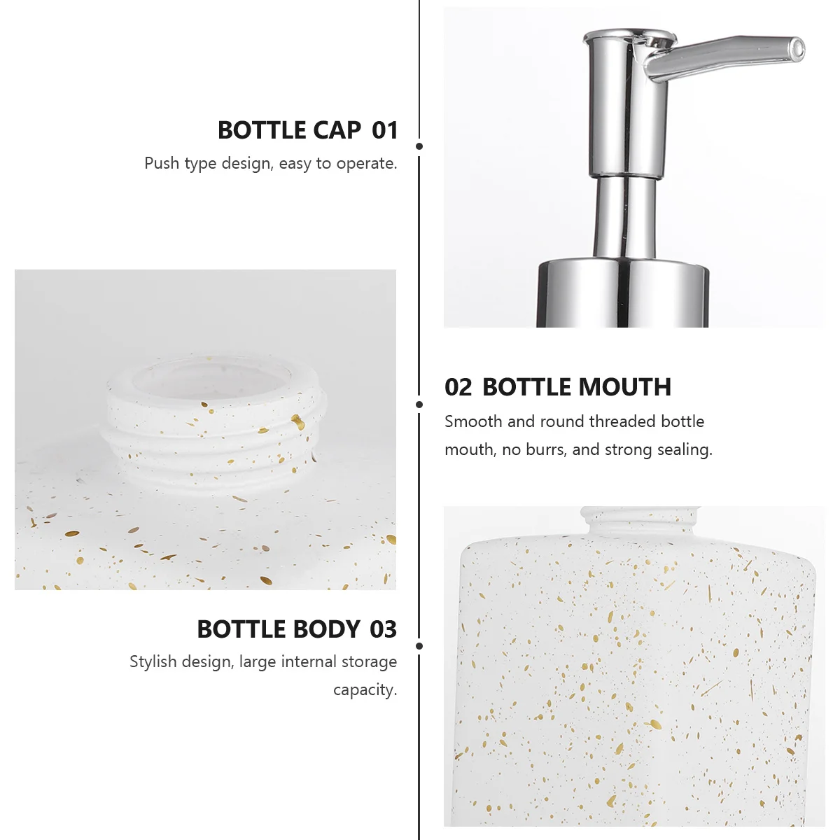 

1Pcs Lotion Dispenser Bottle Quality Glass Plastic Travel Home Use Compact Lightweight Easy Carry Store Lotion Dispenser