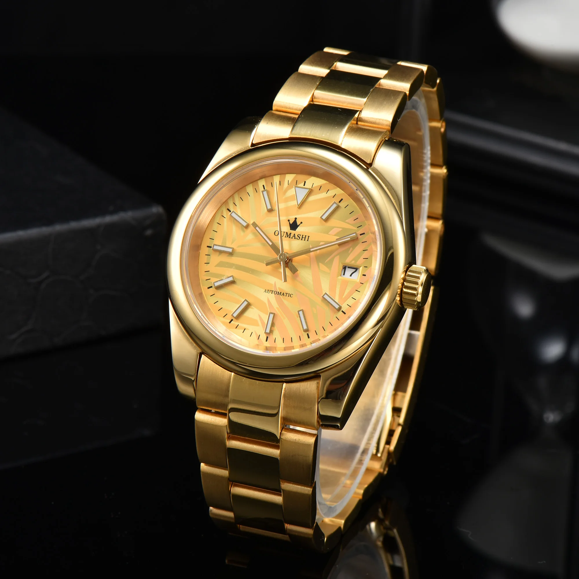 

39mm Men's Mechanical Watch NH35 Movement Automatic Watch Sapphire Gold Stainless Steel 904L Waterproof Men's Watch