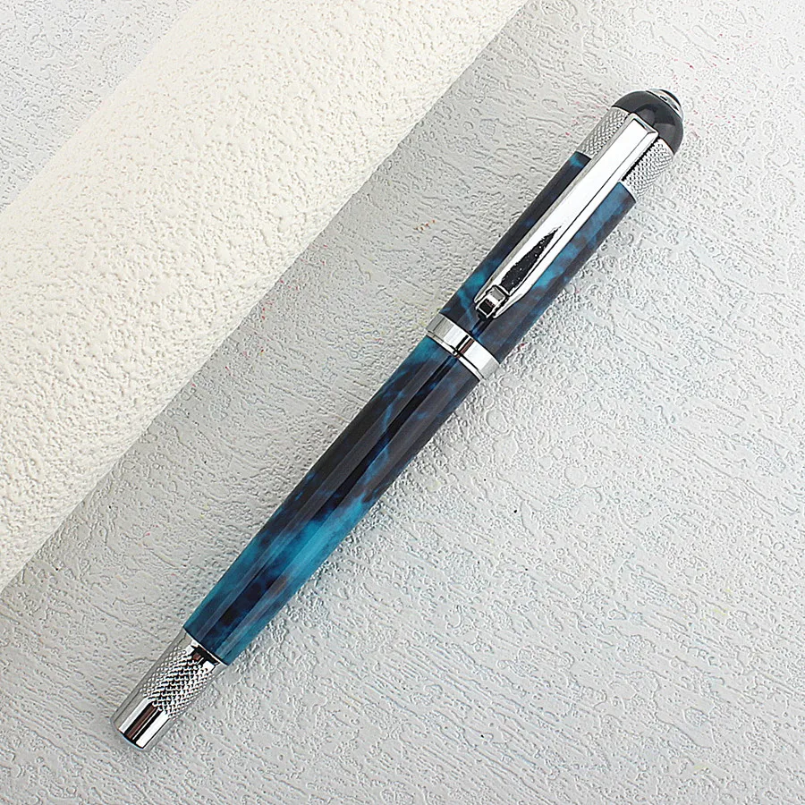Hochwertiger, exquisiter Rollerball-Stift mit glatter Nachfüllmöglichkeit, modischer, marmorgrüner, hochwertiger Schreibstift für Büro und Business – Detail 7