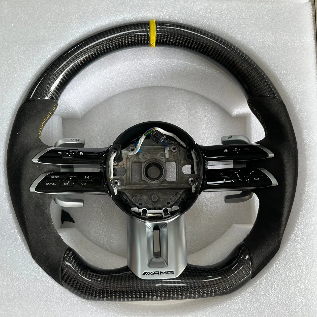 

suitable for Mercedes Benz AMG Carbon Fiber Steering Wheel E300c200lsk Dragonfly Button Assembly Universal Old New
