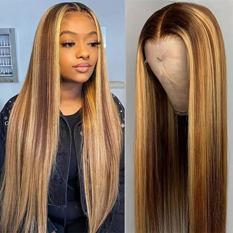 

30 40 Inch Highlight Straight Wigs 13x6 Human Hair 100% Lace Frontal Wig HD For Women Choice 13x4 Brazilian Cheap Glueless Wigs