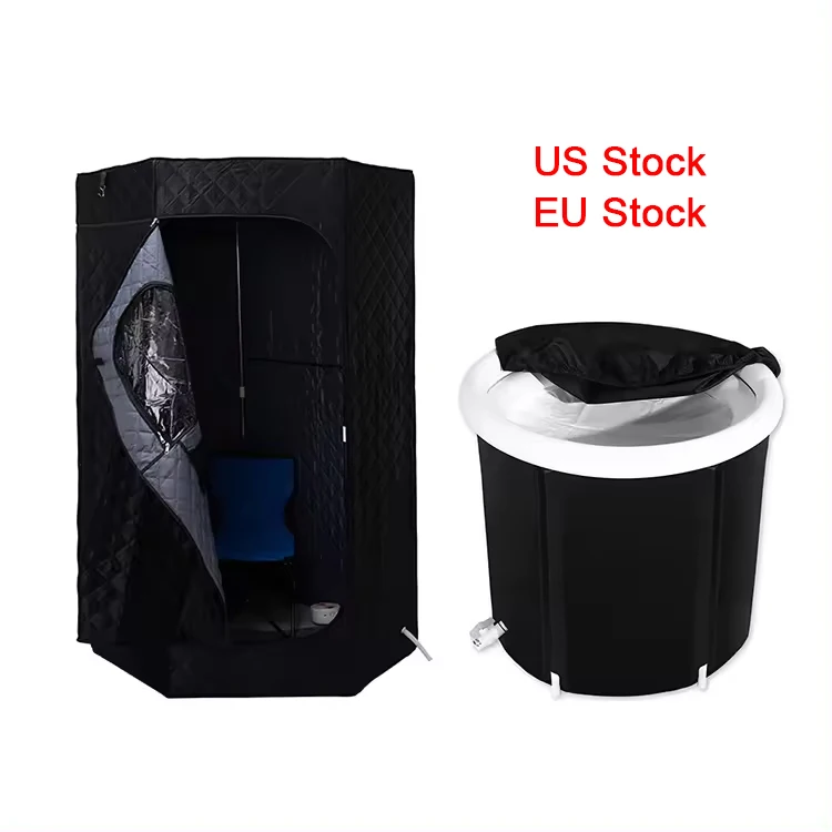 

2024 Ready Stocks US EU Wearhouse Drop Shipping Portable Sauna Steam Tent One Person Home Spa Room For Detox Therapy With Chair