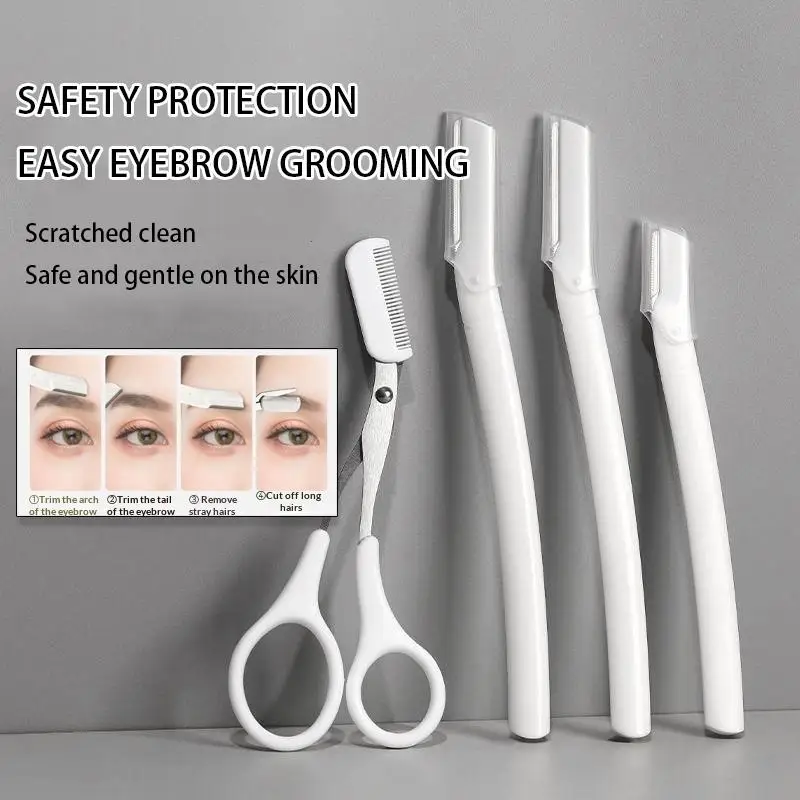 1/3pcs Eyebrow Razor Face Razors For Women Facial Hair Eyebrow Shaver Dermaplaning Tool To Exfoliate And Refresh The Skin