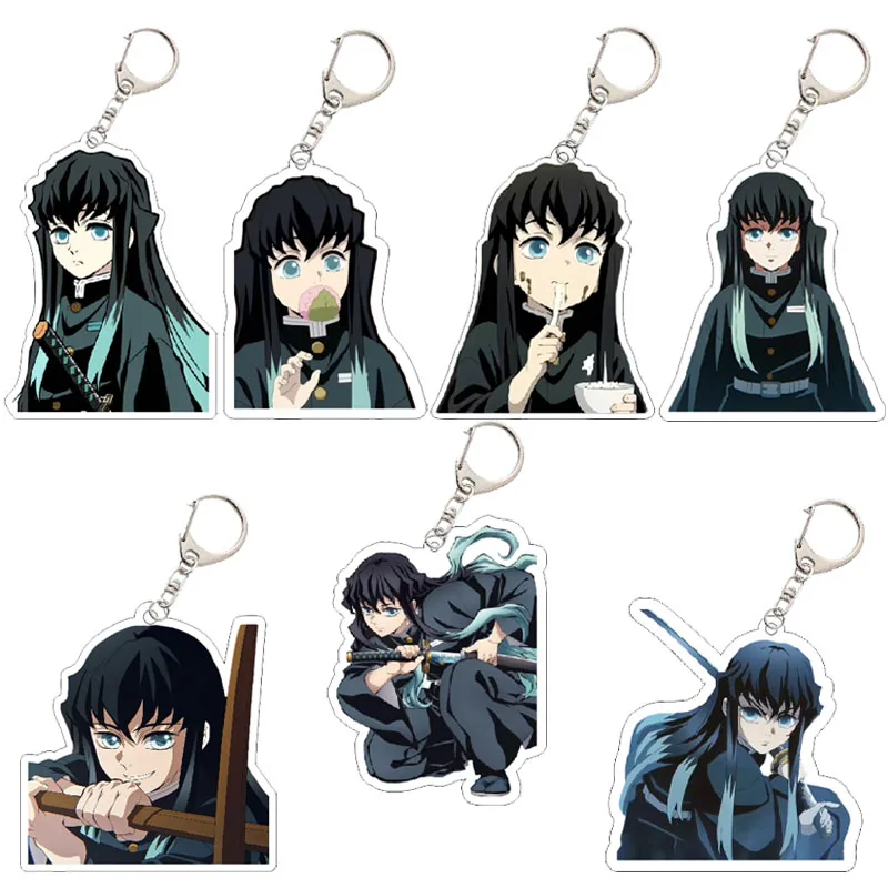 

Anime Acrylic Keychain Demon Slayer Tokitou Muichirou Key Chain Backpack Bag Pendant Decoration Key Ring Accessories Gift