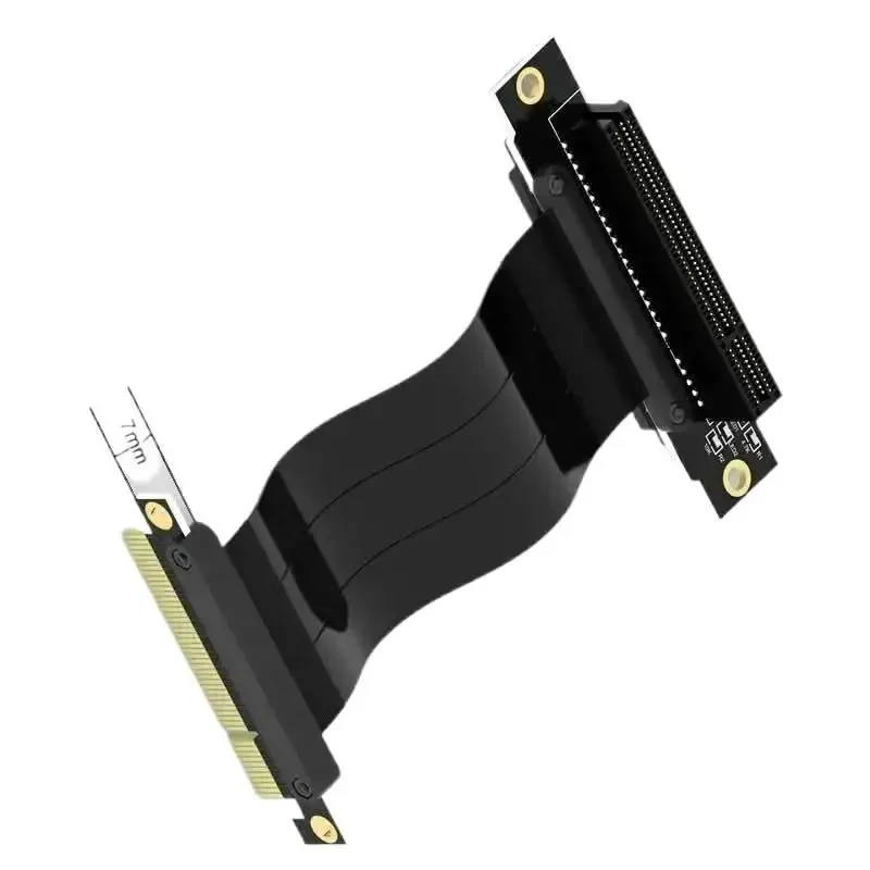 Length: 0.05 metersPCI Express PCI-E 8X Adapter Riser Card 90 Degree Converter Card for Server Chassis Computer PCI-E 3.0 X8 TO