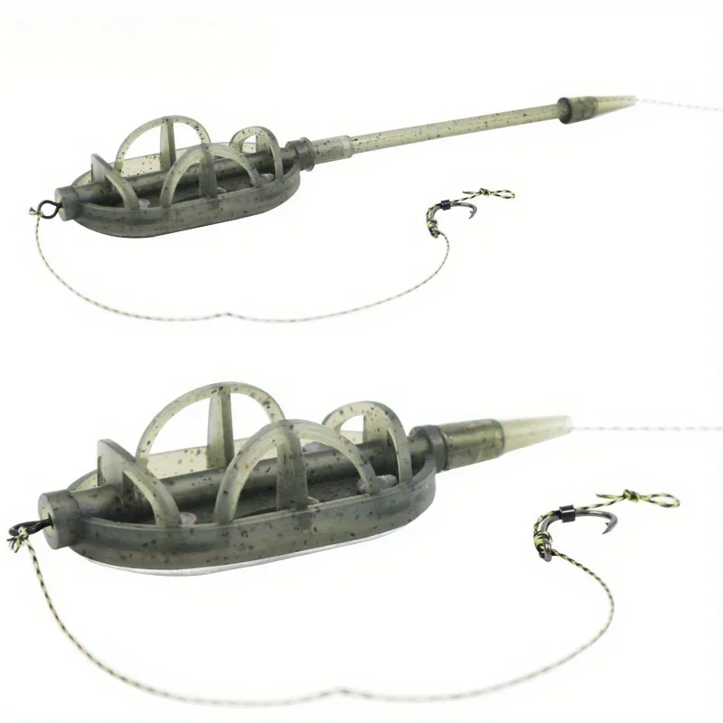 Ackibbik 1pc Carp Fishing Bait Feeder Method Thrower Tool Inline Method Feeder Cage Sinker Trap Carp Fishing Accessories view 3