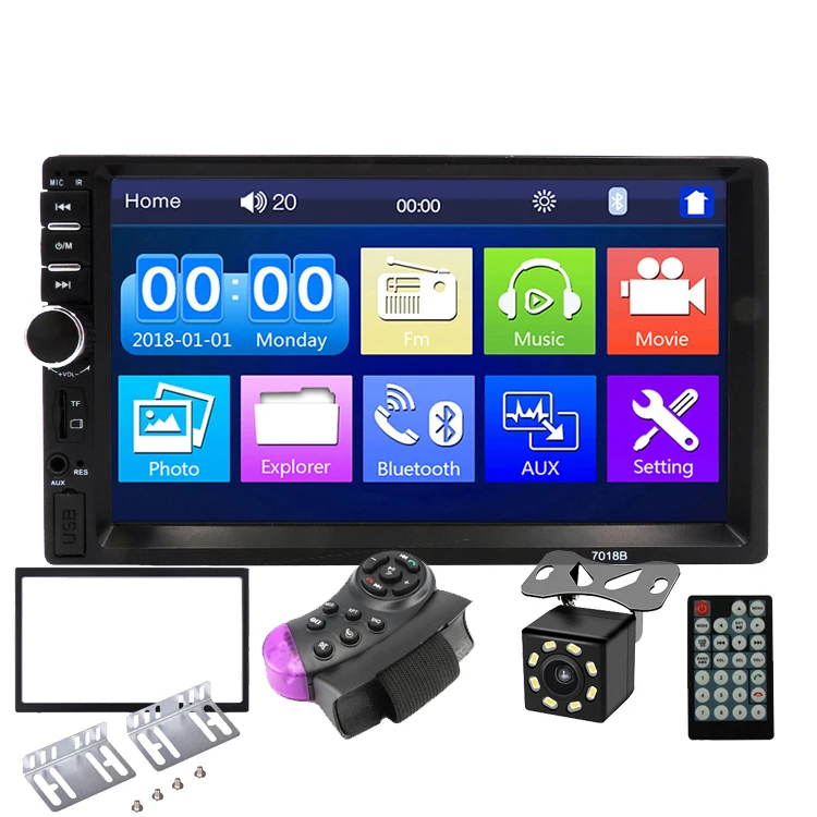 

7018B 2 Din автомобильная стереосистема 7-дюймовая автомобильная радиостанция высокой четкости