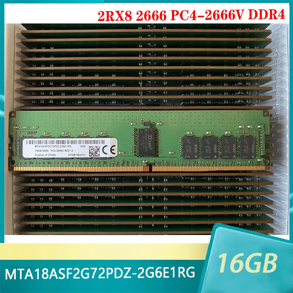 

MTA18ASF2G72PDZ-2G6E1RG для MT RAM 16GB 16G 2RX8 2666 PC4-2666V DDR4 Memory