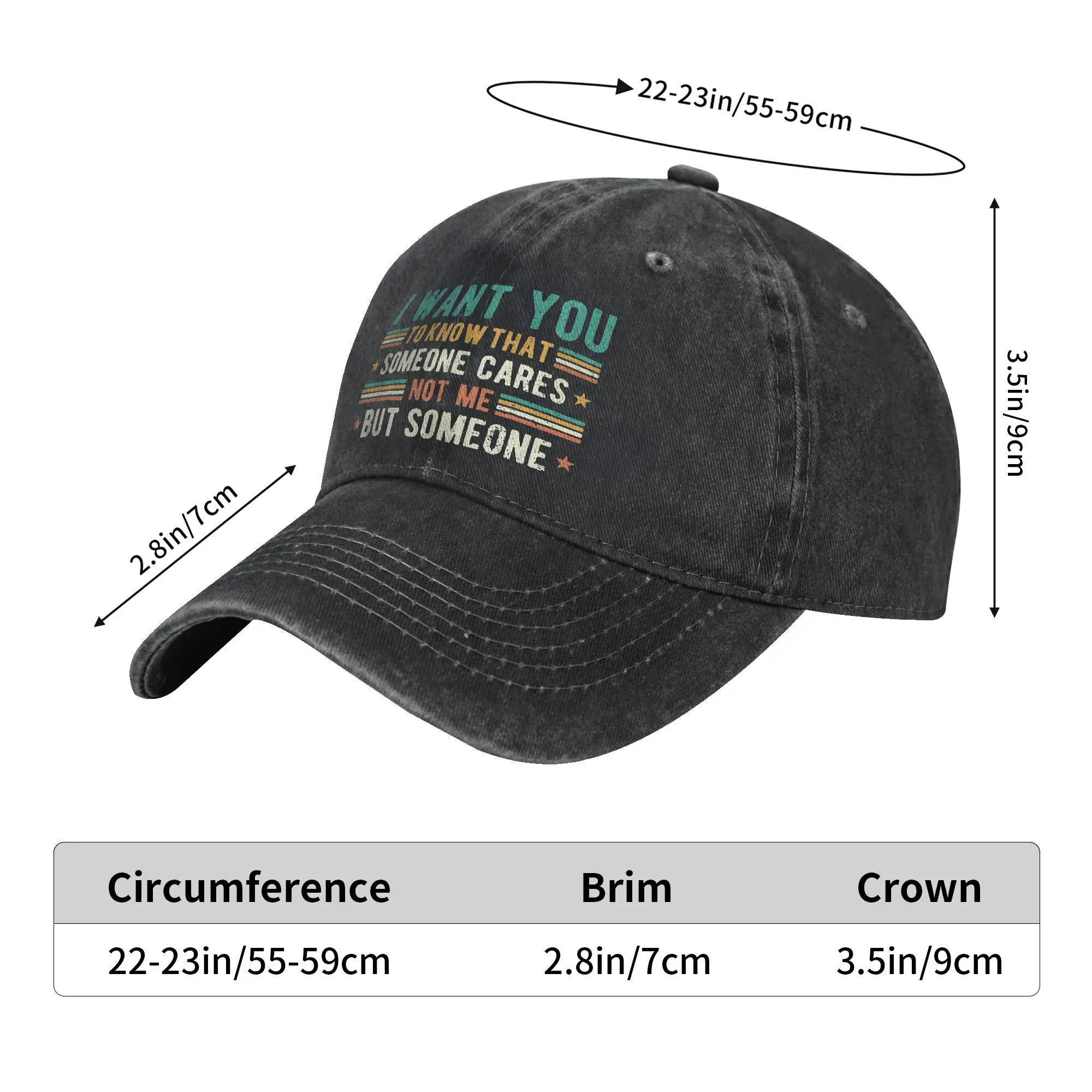 i Want You to Know that Someone Cares Washed Baseball Cap  Trendy Sun Trucker Hat Spring Unisex-Teens Kpop Rock Baseball Caps