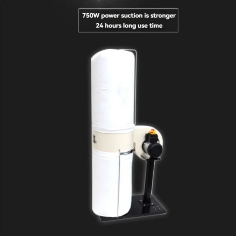 Aspirador de pó seco coletor de pó saco de pano duplo balde único coletor de poeira de oficina de baixo ruído para processamento de madeira