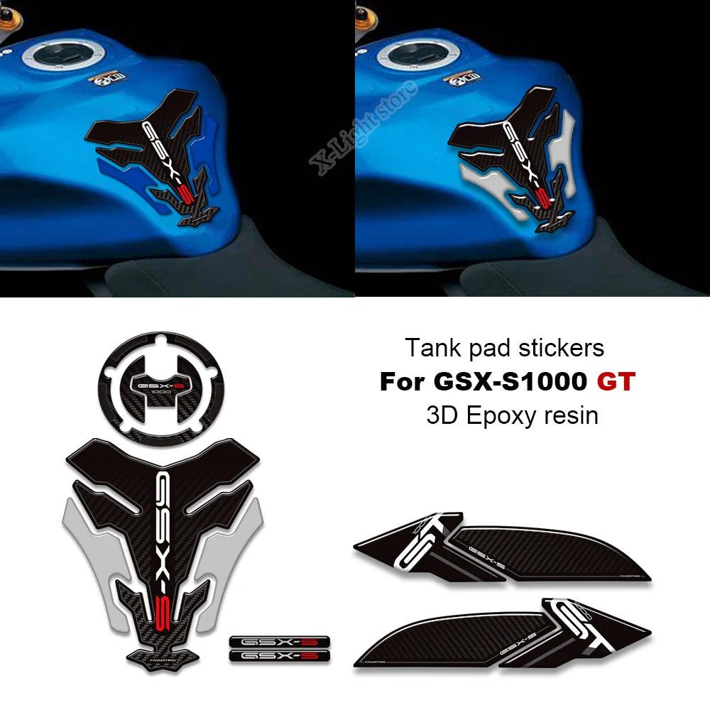 

For Suzuki GSX-S1000 GT GSX S 1000GT 2016-2024 Motorcycle Fuel Tank pad Tank cap stickers protection kit