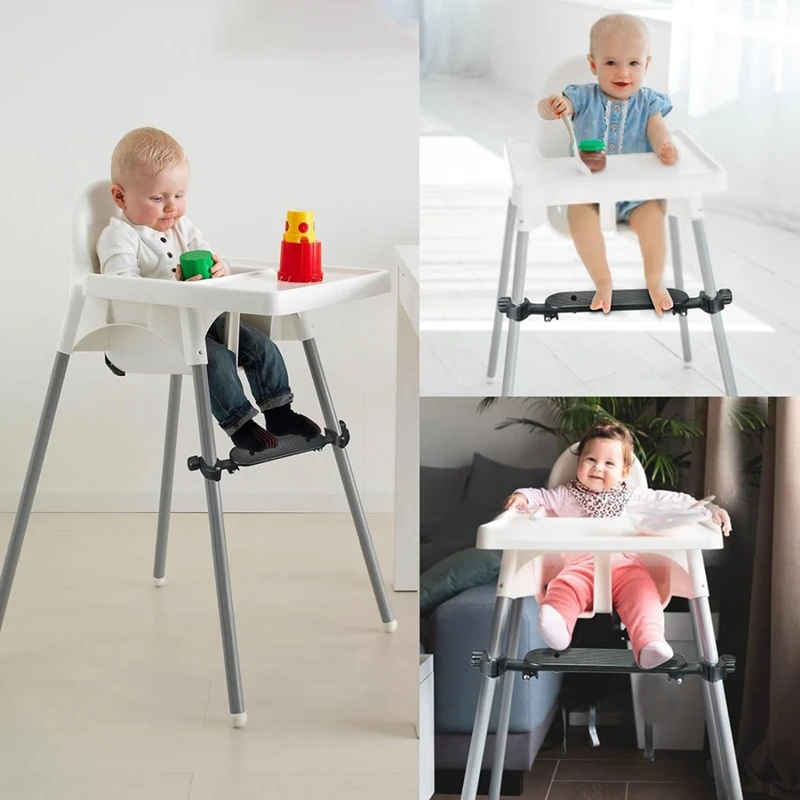 High Chair Footrest Non-Slip High Chair Foot Rest Height Adjustable Highchair Footrest Polypropylene Footstool