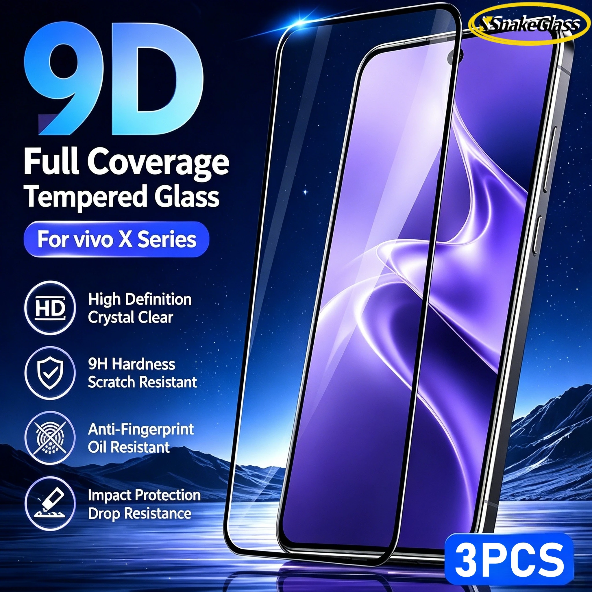 

3Pcs Screen Protector Film for Vivo X300 Pro X200 X100 Ultra X80 X90 Pro+ X70 Tempered Film Anti-Shatter Scratch-resistant Glass