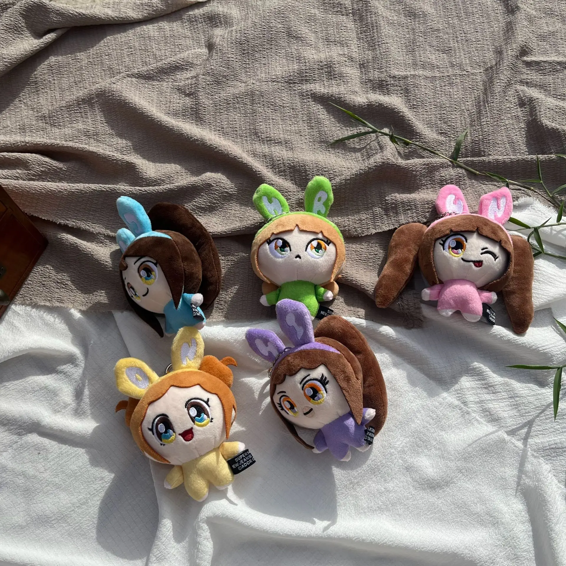 Juguetes colgantes de peluche de Anime NEWJEANS, Minji, Hanni, Pamela, Haerin, hyeen, muñecas de peluche para niñas, llavero, bolsa de decoración, regalos de Peluches