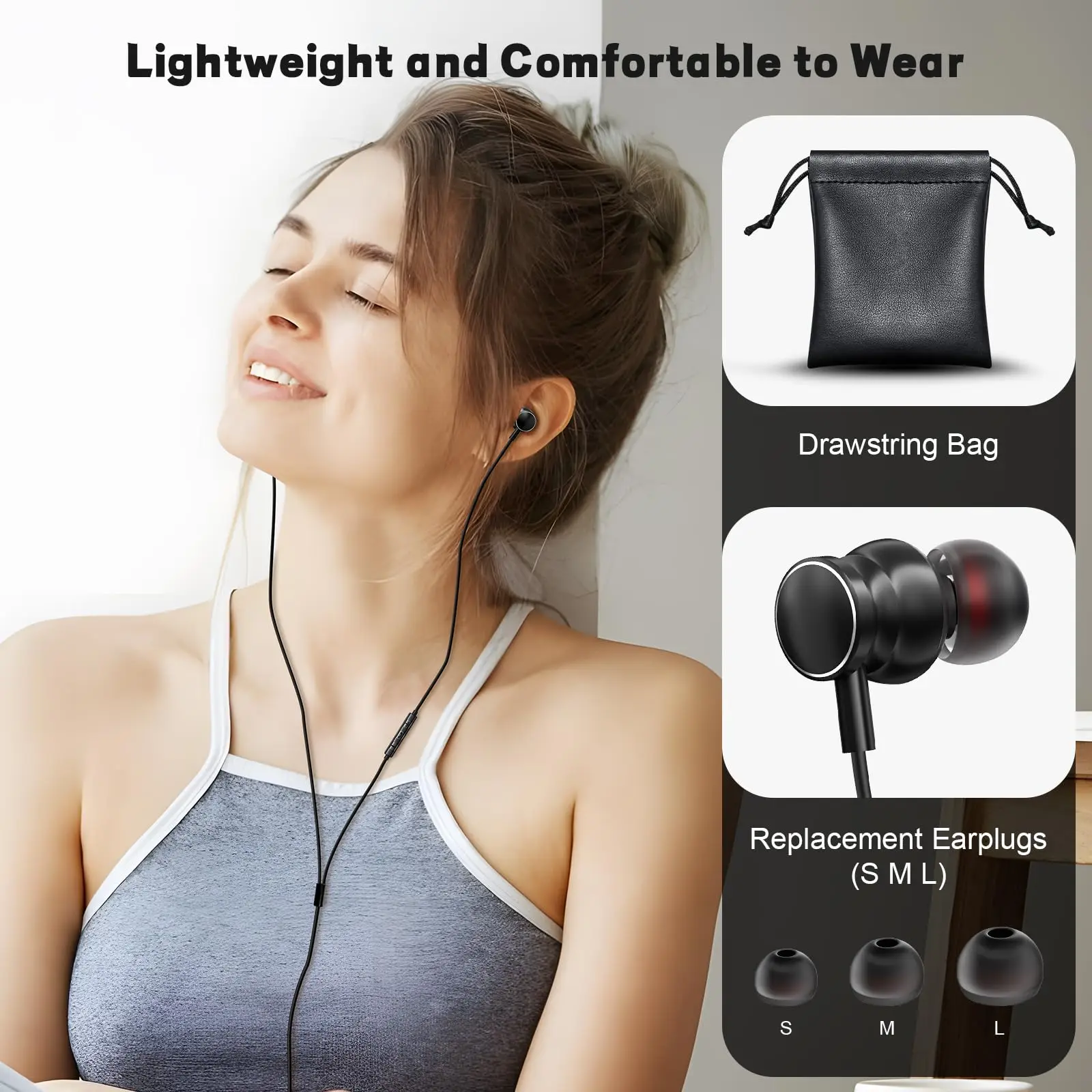 Tipo C Cuffie cablate Auricolari HiFi con cancellazione del rumore da 3,5 mm per Samsung iPhone 17 16 15 Xiaomi Huawei Cuffie per tablet per computer