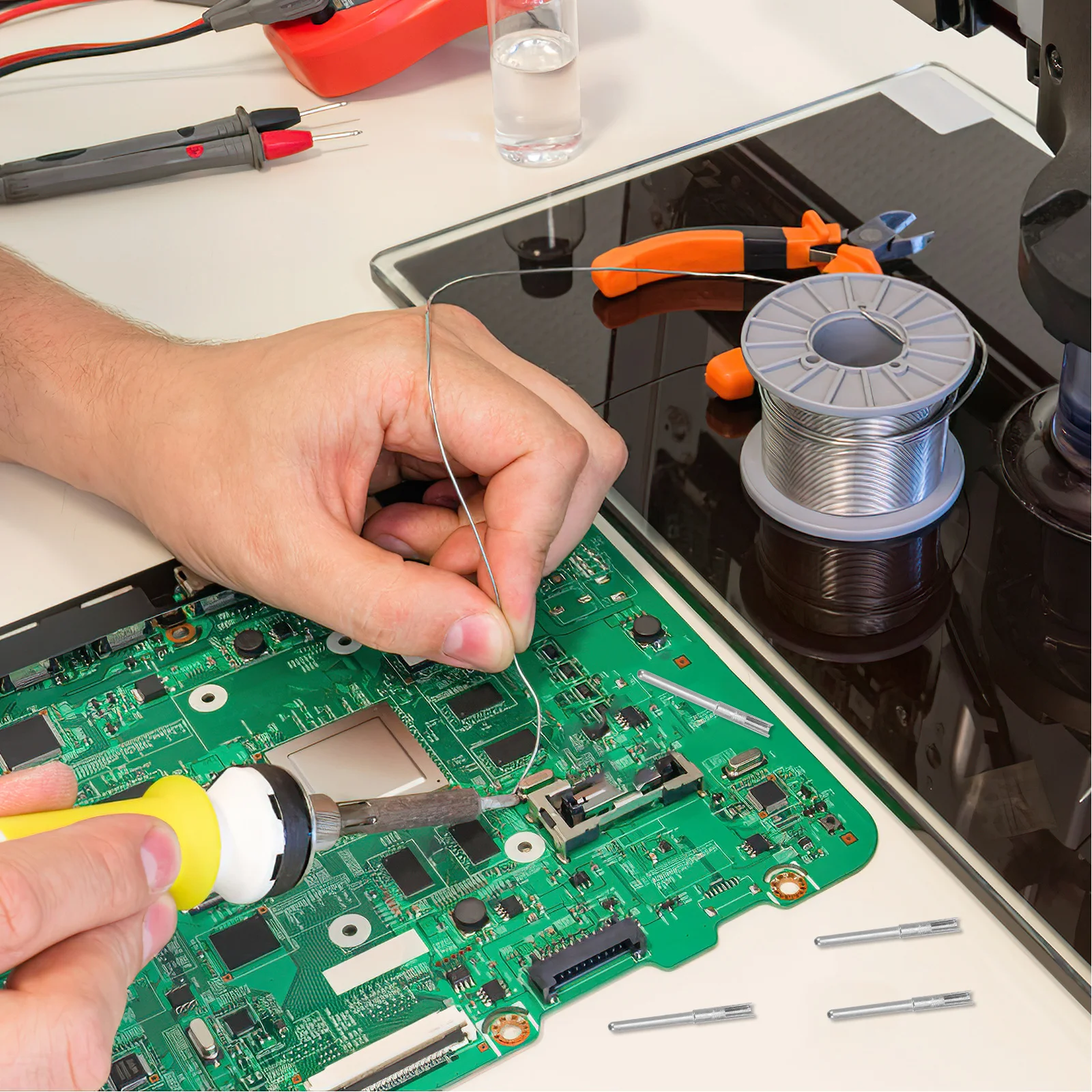 

100Pcs Copper Pin Terminals Nickel-Plated High-Conductivity Connectors for Automotive Electronics Communication Devices