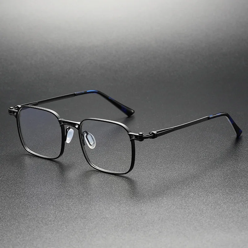 Men Large Square Optical Glasses Frame Male Big Pure Titanium Spectacles Can Customize Myopia Presbyopia Multi-Focal Lenses