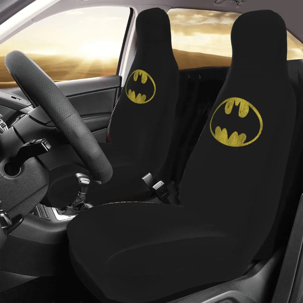 Batmans Yellow Universal Car Seat Cover Protector Interior Accessories Suitable For All Kinds Car Seat Covers Car Accessories - view 3