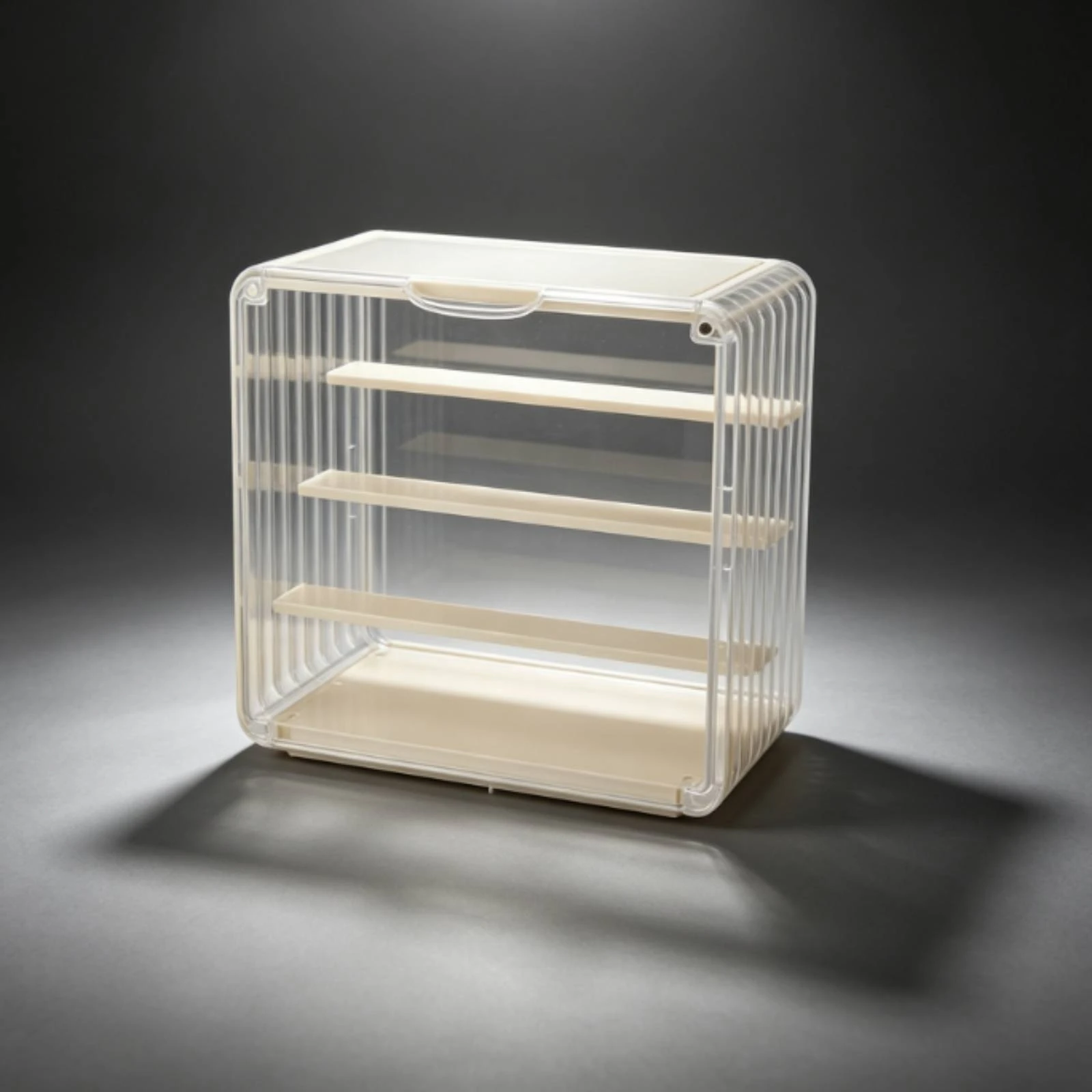 Acrylic Display Box with Stepped Shelving Sleek Showcase for Collectors, Hobby Areas, Desk view 2