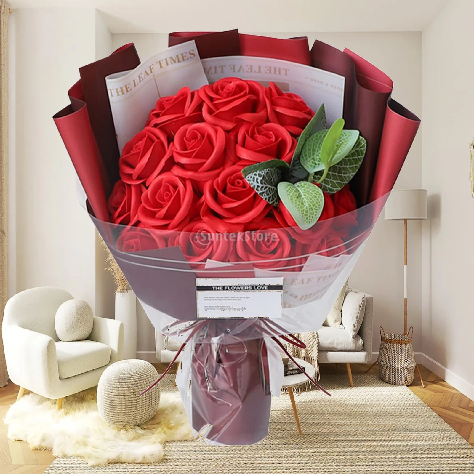 

Rose Bouquet Soap Flower Box in Box Birthday Valentines Day Mother'S Day Art