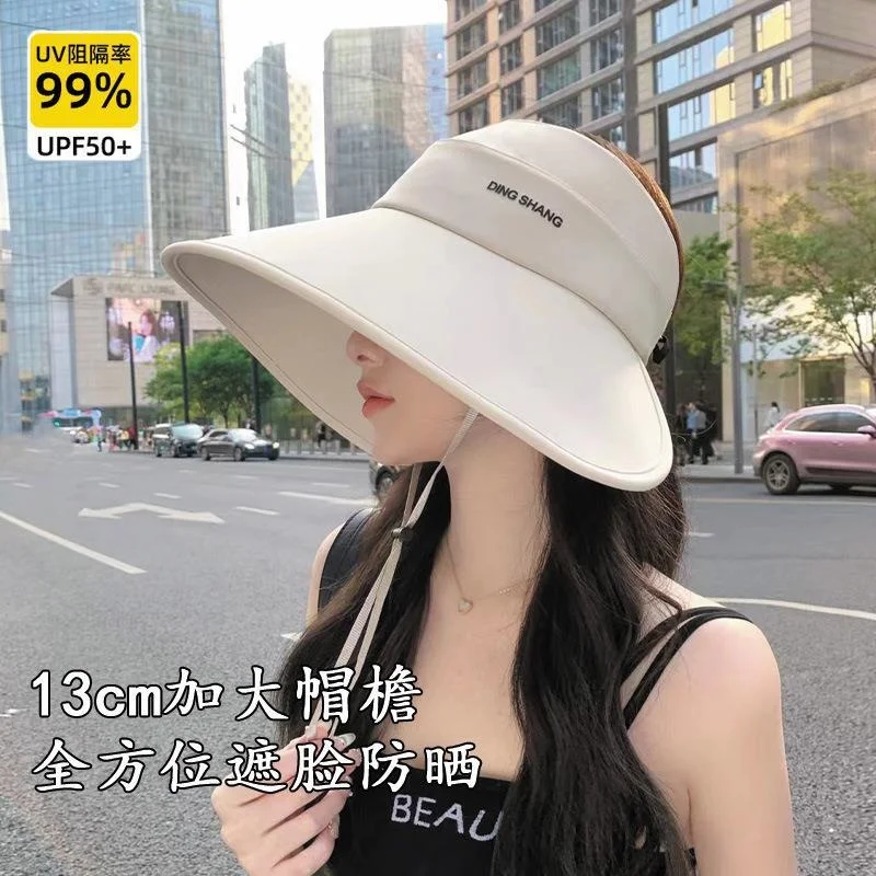 

Circumferential sunscreen Sun hat can be used to show your face in summer. Anti ultraviolet hollow top Bucket hat with ice silk