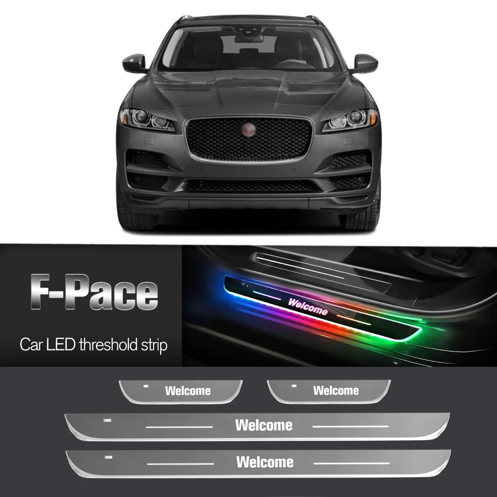 

Car Door Sill Light For Jaguar F-Pace F Pace X761 2015-2023 Customized Logo LED Welcome Threshold Pedal Lamp Accessories