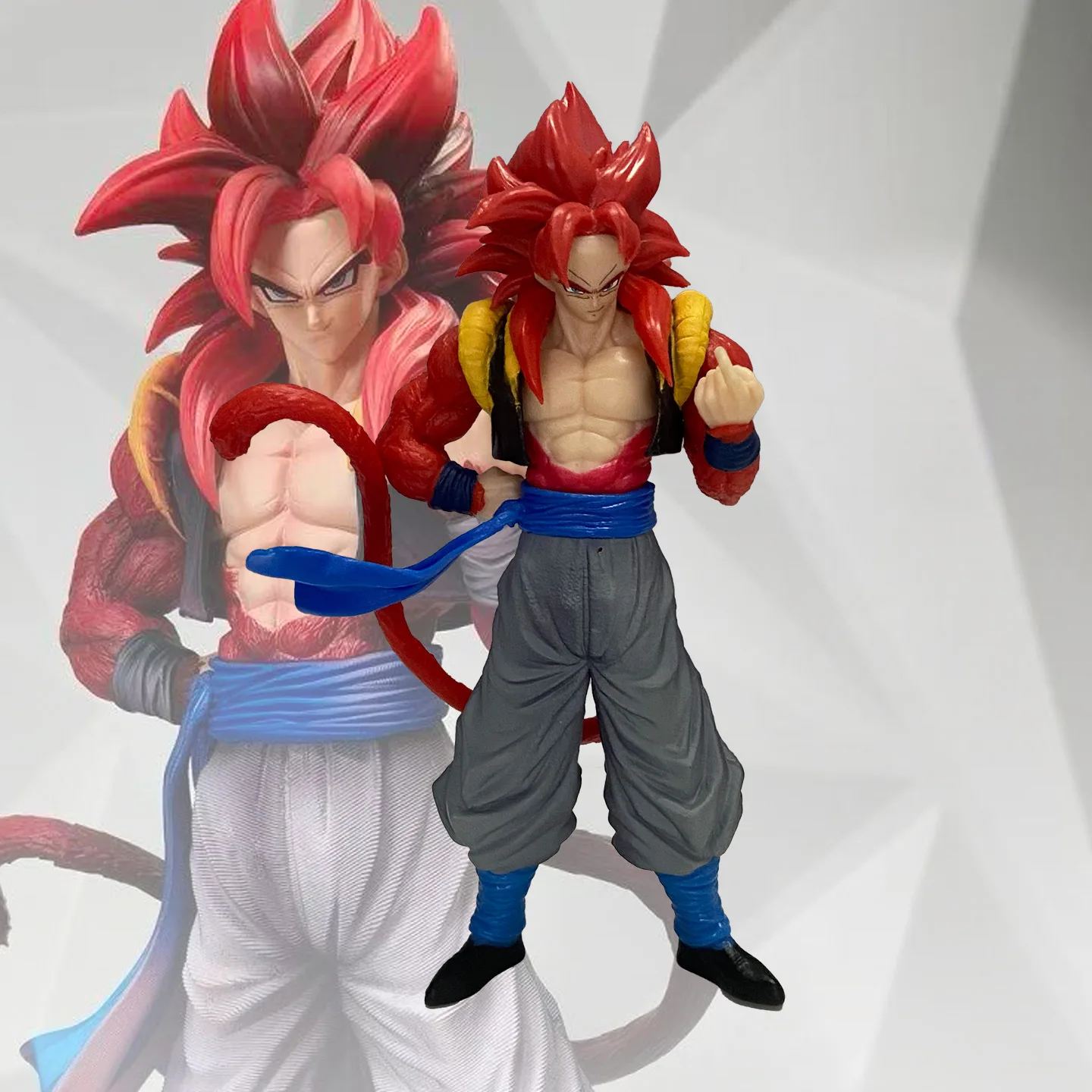 Super Four Wujita Handgefertigtes Dragon Ball Super Saiyan Desktop-Trendspiel Anime Handgemachtes Modell Ornament Geschenk