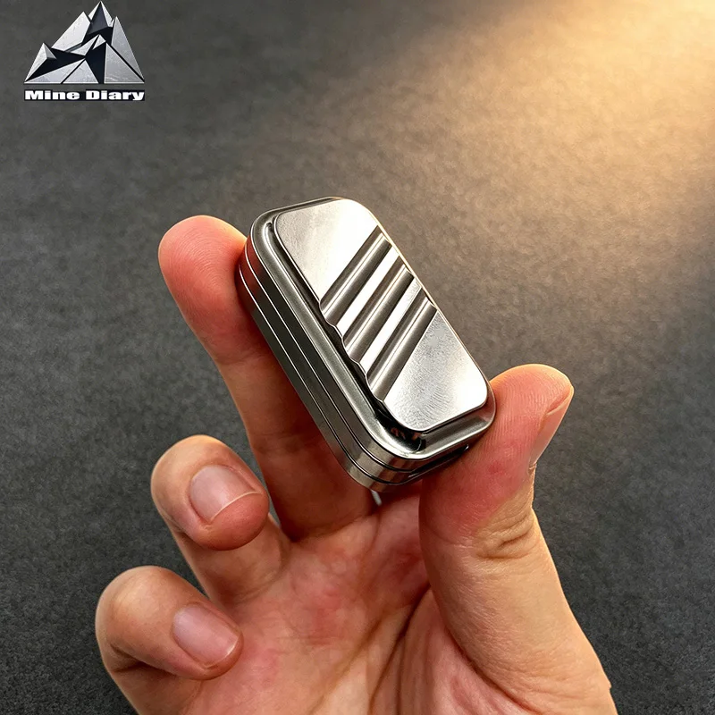 

EDC Push Slider Fidget Toy Ti CNC Machined Metal Hand Slider Anti-Anxiety Stress Relief Pocket Fidget Toy Gift EDC Collector