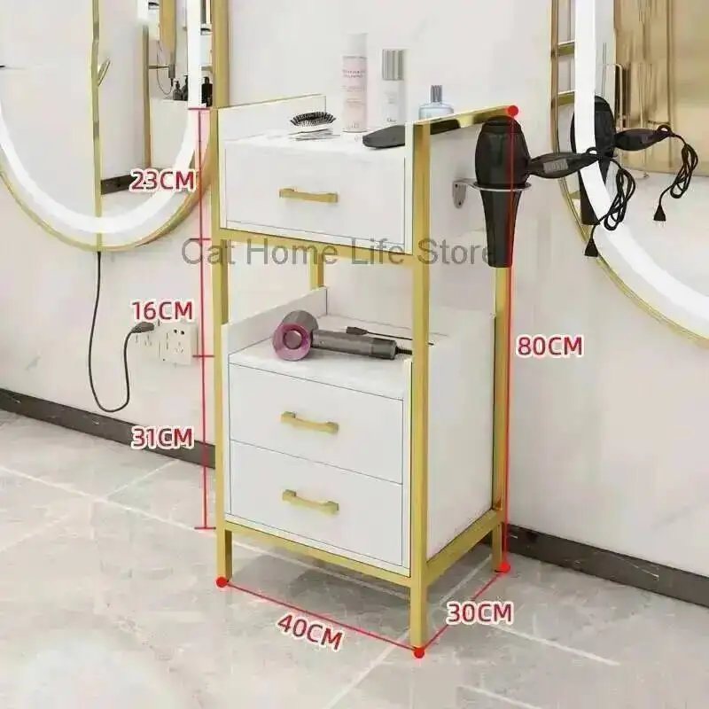 Salon Support for Cart Hairdressing Car Equipments Beauty Trolley With Drawers Auxiliary Wheels Foldable Work Tools Furniture