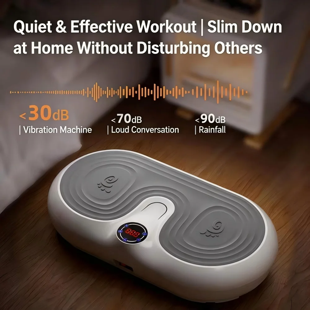 

Home Fitness Vibration Plate Machine Body Shaker Platform Slimming Trainer Fat Burning Workout Equipment with Remote Control