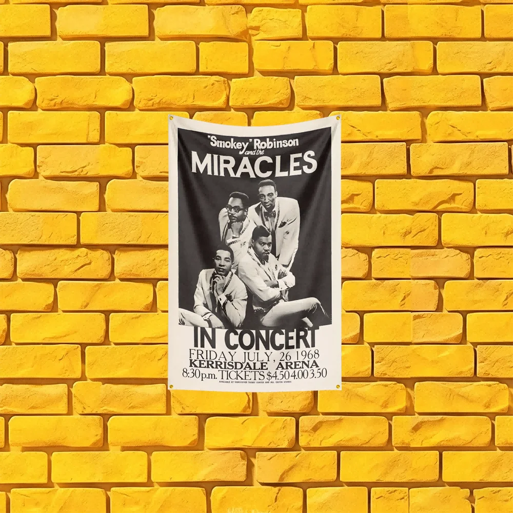 Smokey robinson&The Miracles Tribute Music Flag 3x5 FT Polyester Decorative Banner For Home Bar Music Room Gift