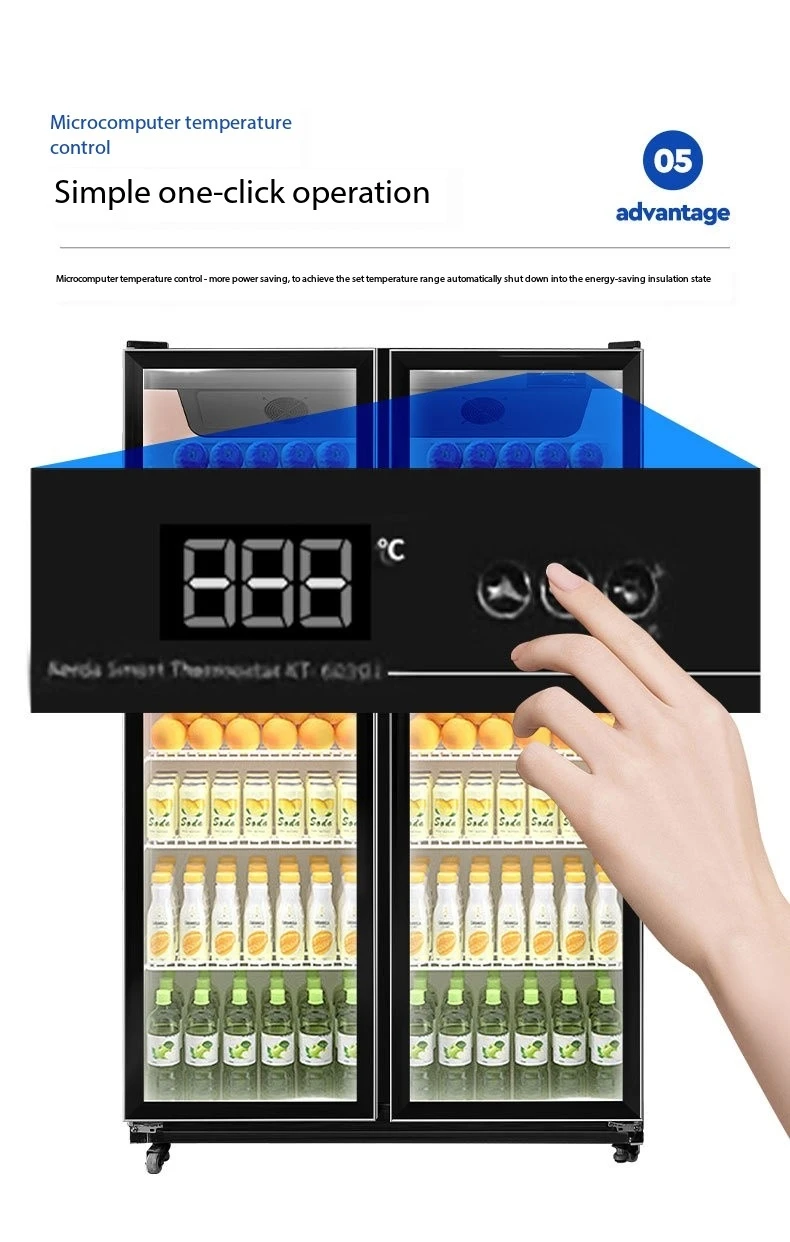 Fresh-Keeping Freezer Standing Bar Display Refrigerator Commercial Convenience Store Beverage Beer Cabinet